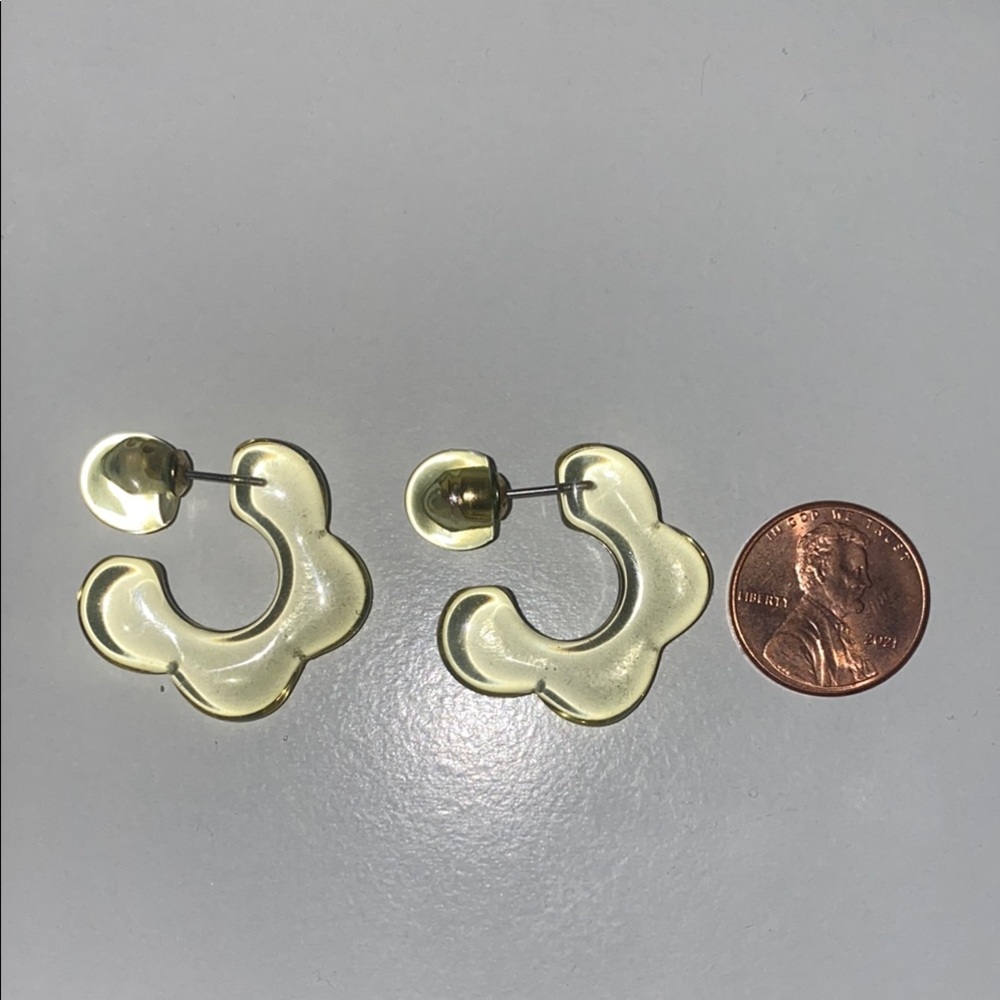 Pastel Green Acrylic Hoop Earrings